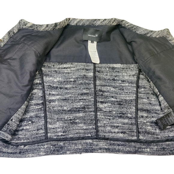 Isabel Marant Wool Alpaca Blend Gray Tweed Cropped Blazer Jacket Small Old Money - Picture 8 of 12